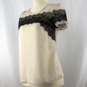 CLEARANCE 5 for $20 SALE LOFT Top with black lace | Career Wear | E10018